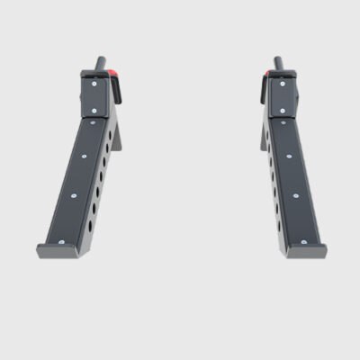 Qli safety spotter arms are used to attach to the duty rack to place and block the barbells