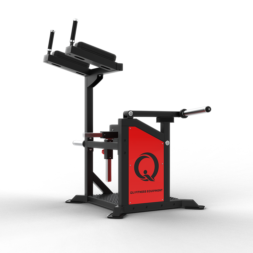 Commercial plate-loaded standing leg curl, QLI QSLC038
